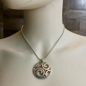 Brighton Silver Plated Swarovski Crystal LONDON GROOVE  Pendant Necklace